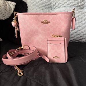 Coach Soft Pink Crossbody Bag Set
